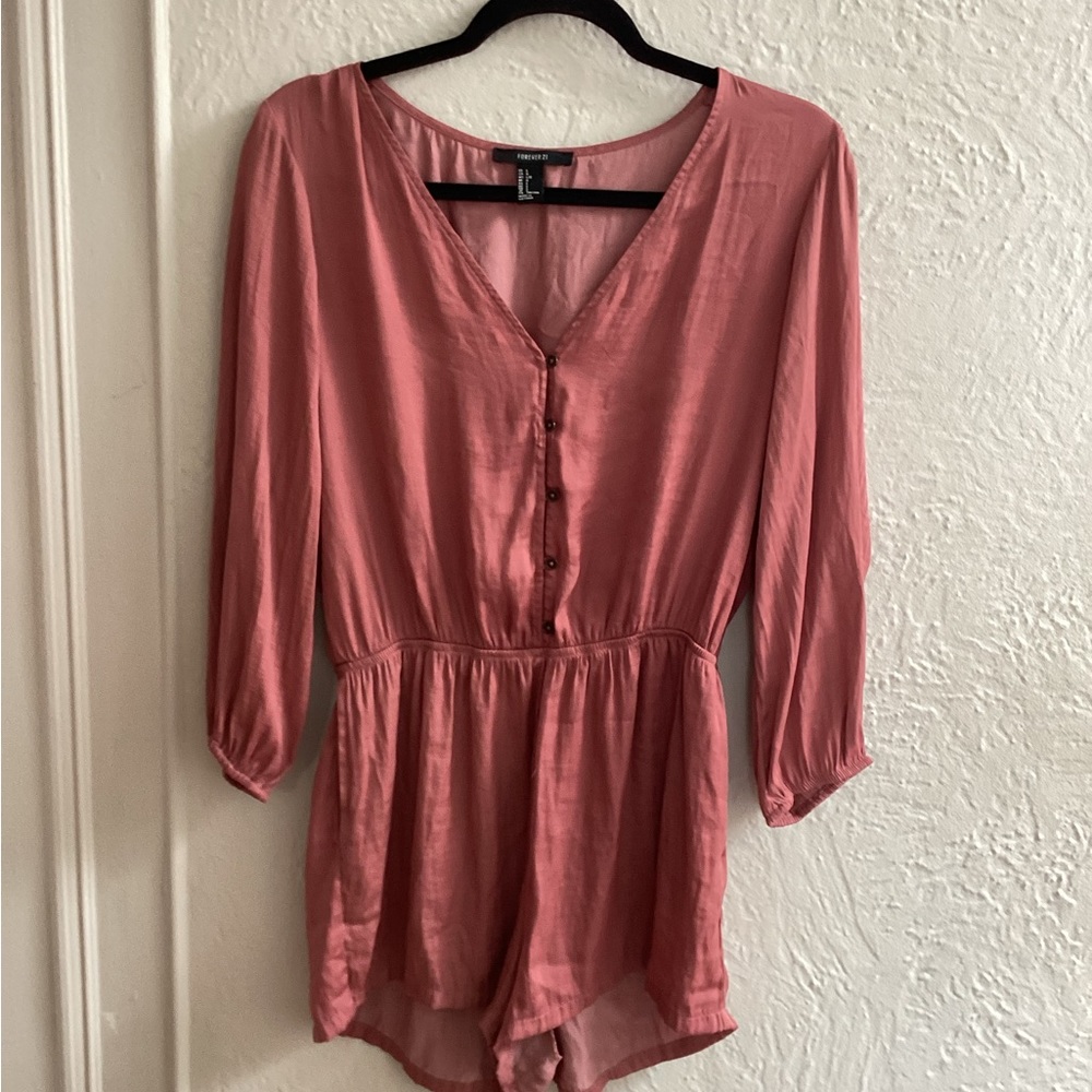 Long Sleeve Silky Romper